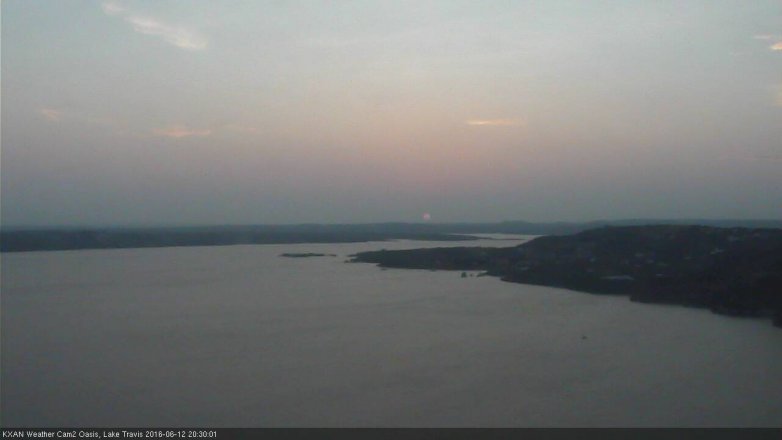 Lake Travis webcam, June 12, 2016 7:45 PM CT
