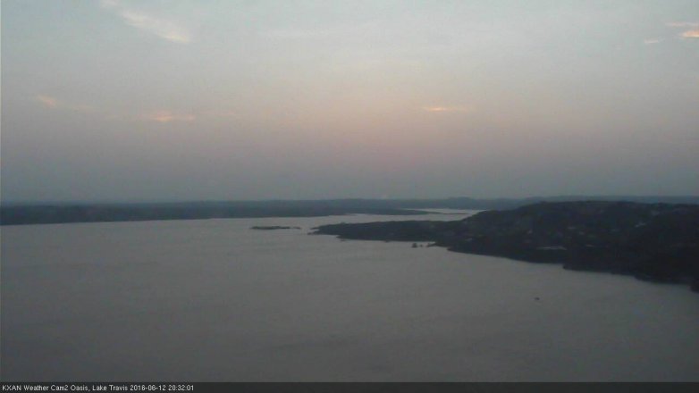 Lake Travis webcam, June 12, 2016 7:50 PM CT
