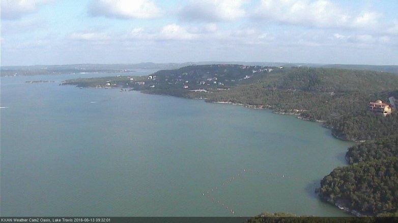 Lake Travis webcam, June 13, 2016 9:00 AM CT