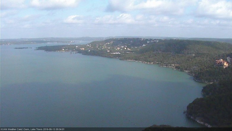 Lake Travis webcam, June 13, 2016 9:05 AM CT
