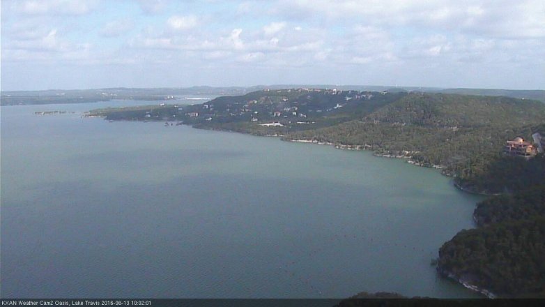 Lake Travis webcam, June 13, 2016 9:20 AM CT