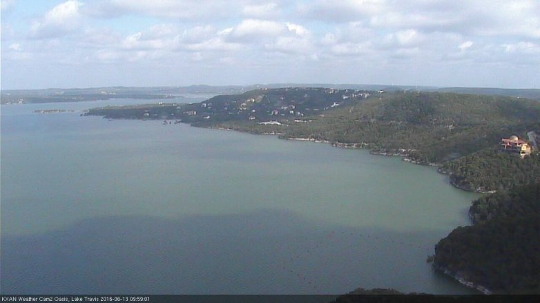 Lake Travis webcam, June 13, 2016 9:25 AM CT
