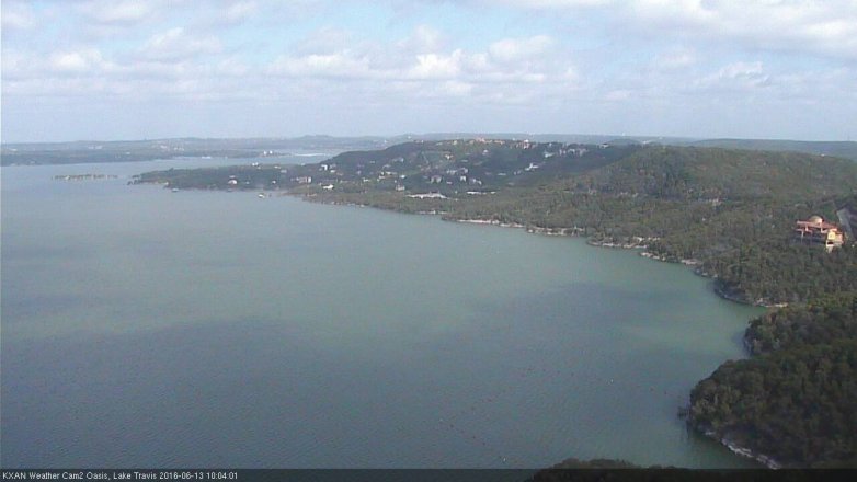 Lake Travis webcam, June 13, 2016 9:30 AM CT