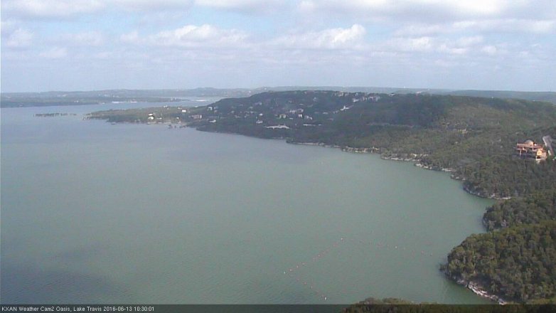 Lake Travis webcam, June 13, 2016 9:35 AM CT
