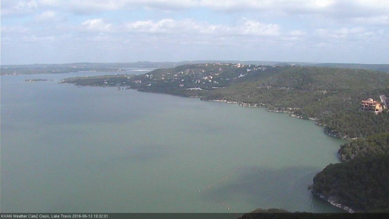 Lake Travis webcam, June 13, 2016 9:40 AM CT