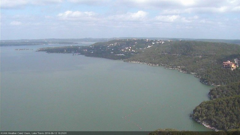 Lake Travis webcam, June 13, 2016 9:45 AM CT