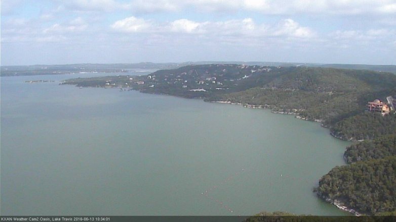 Lake Travis webcam, June 13, 2016 10:00 AM CT
