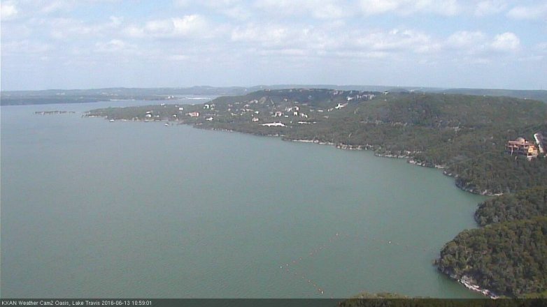 Lake Travis webcam, June 13, 2016 10:05 AM CT