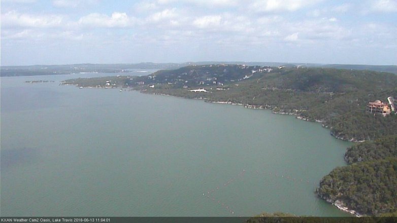 Lake Travis webcam, June 13, 2016 10:25 AM CT