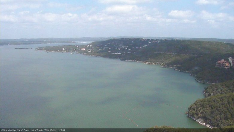 Lake Travis webcam, June 13, 2016 10:35 AM CT