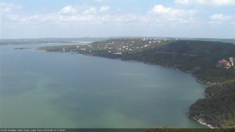 Lake Travis webcam, June 13, 2016 10:45 AM CT