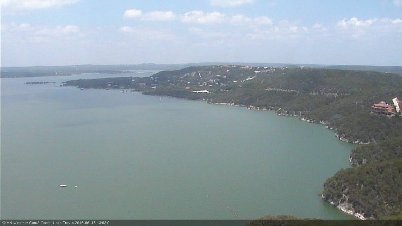 Lake Travis webcam, June 13, 2016 12:15 PM CT