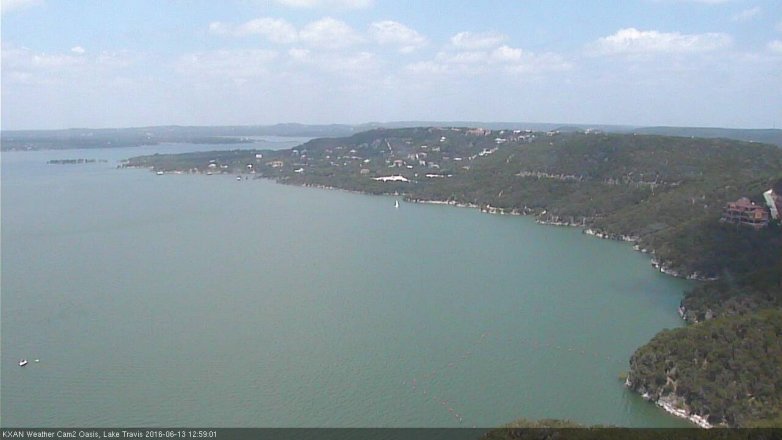 Lake Travis webcam, June 13, 2016 12:30 PM CT