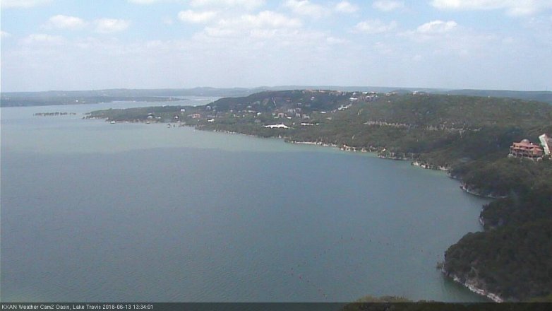 Lake Travis webcam, June 13, 2016 12:40 PM CT