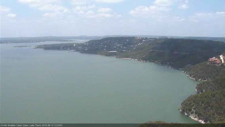 Lake Travis webcam, June 13, 2016 12:55 PM CT