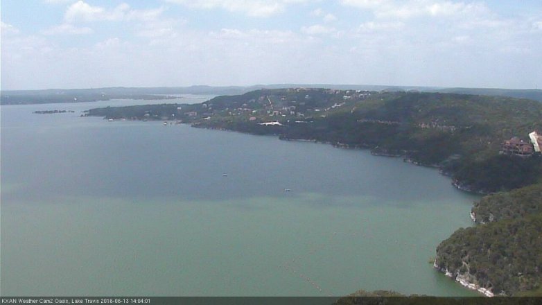 Lake Travis webcam, June 13, 2016 1:15 PM CT