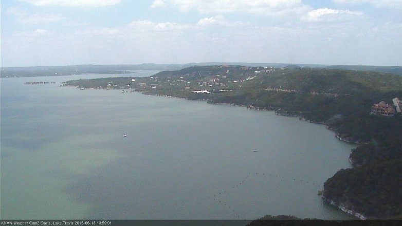 Lake Travis webcam, June 13, 2016 1:30 PM CT