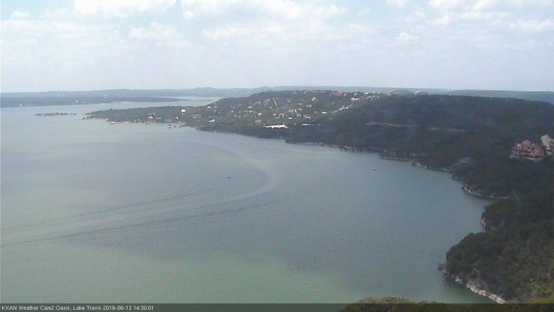 Lake Travis webcam, June 13, 2016 1:35 PM CT