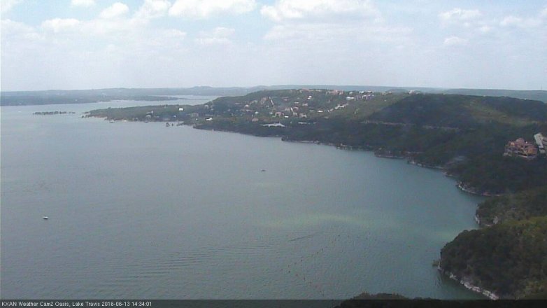 Lake Travis webcam, June 13, 2016 2:05 PM CT