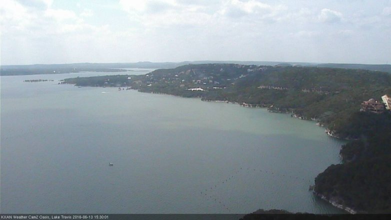 Lake Travis webcam, June 13, 2016 2:40 PM CT