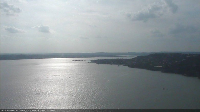 Lake Travis webcam, June 13, 2016 5:15 PM CT
