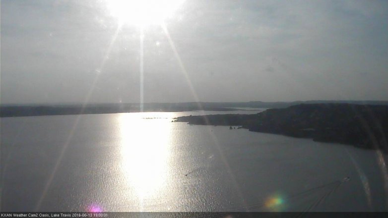Lake Travis webcam, June 13, 2016 6:20 PM CT
