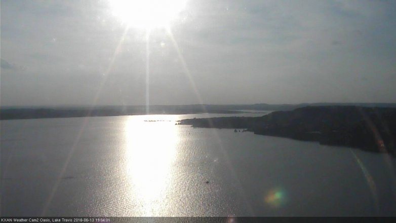 Lake Travis webcam, June 13, 2016 6:35 PM CT
