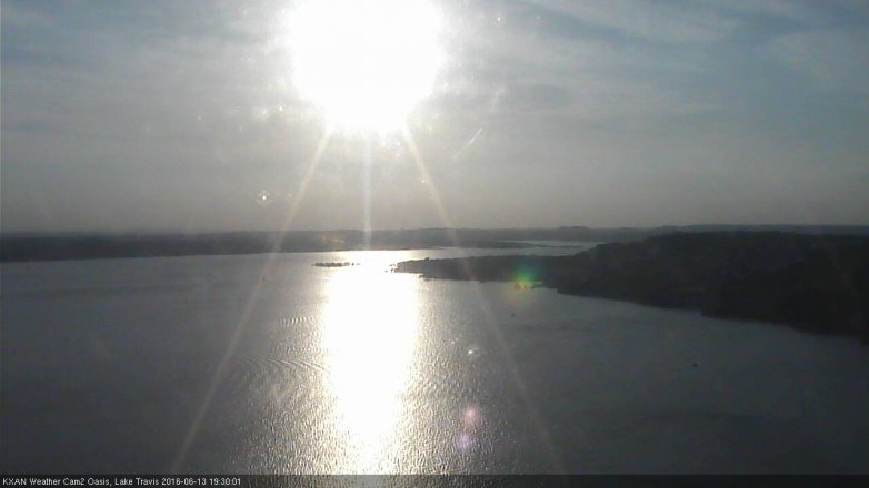 Lake Travis webcam, June 13, 2016 6:45 PM CT