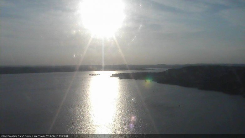 Lake Travis webcam, June 13, 2016 6:55 PM CT