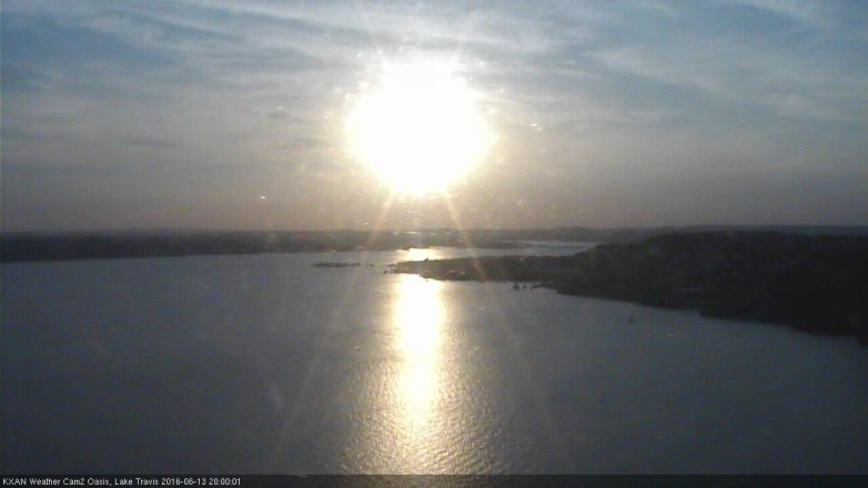 Lake Travis webcam, June 13, 2016 7:10 PM CT