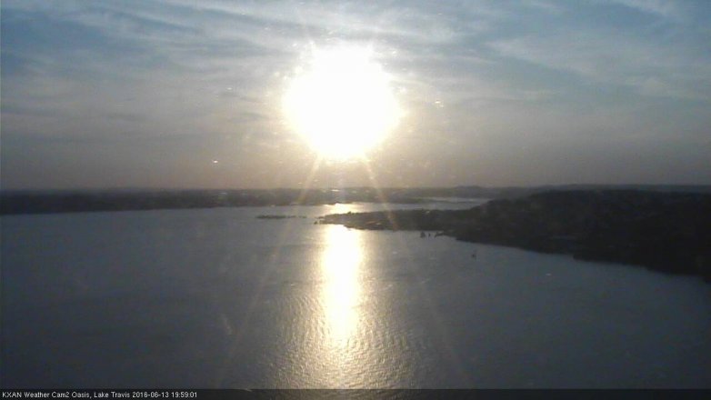 Lake Travis webcam, June 13, 2016 7:30 PM CT