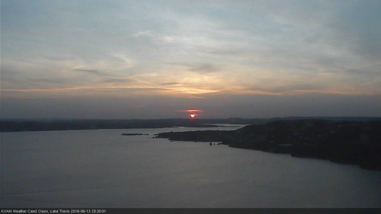 Lake Travis webcam, June 13, 2016 7:40 PM CT
