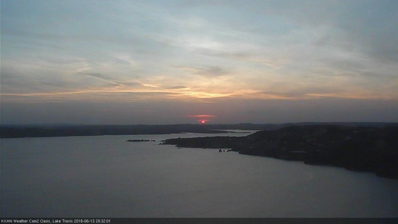 Lake Travis webcam, June 13, 2016 8:00 PM CT