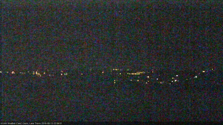 Lake Travis webcam, June 13, 2016 9:25 PM CT
