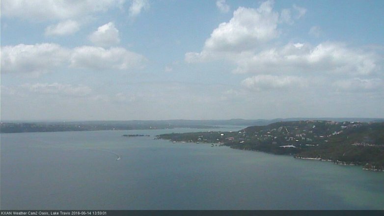 Lake Travis webcam, June 14, 2016 1:10 PM CT