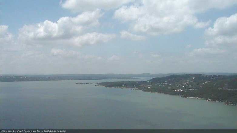 Lake Travis webcam, June 14, 2016 1:15 PM CT