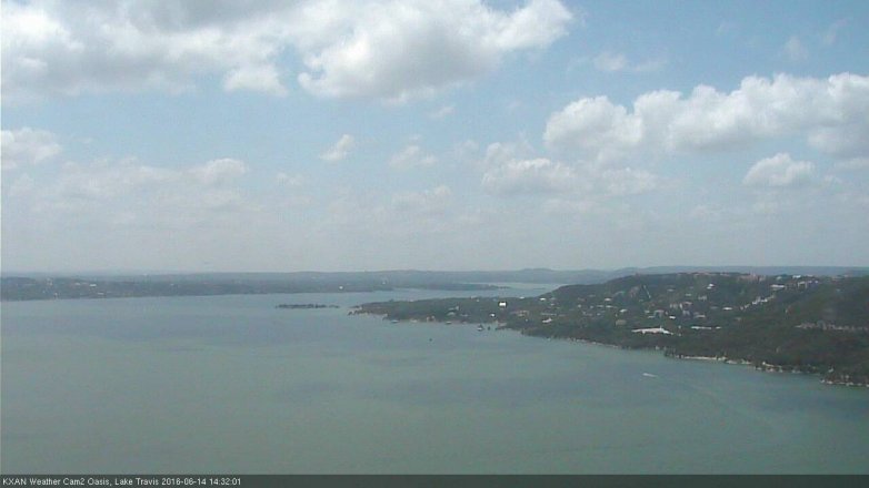 Lake Travis webcam, June 14, 2016 1:35 PM CT