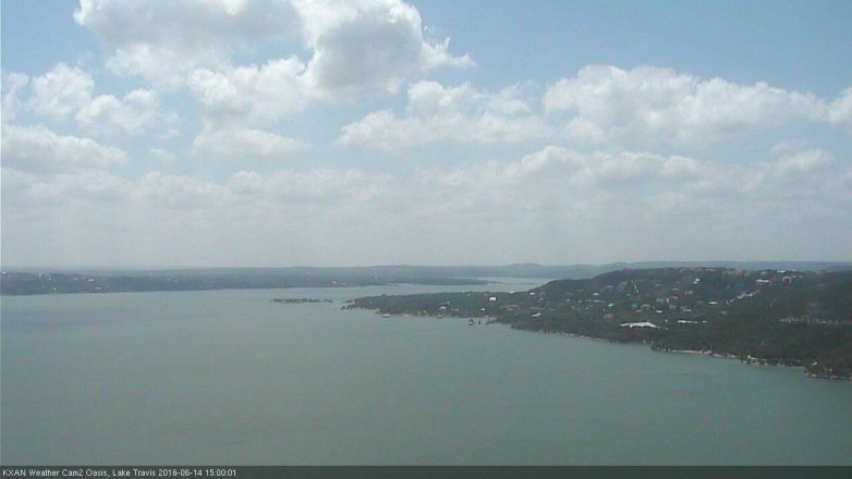 Lake Travis webcam, June 14, 2016 2:25 PM CT