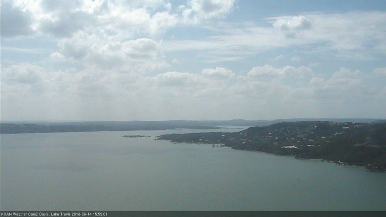Lake Travis webcam, June 14, 2016 3:20 PM CT