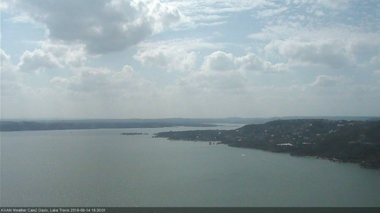 Lake Travis webcam, June 14, 2016 3:35 PM CT