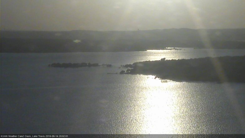 Lake Travis webcam, June 14, 2016 7:30 PM CT