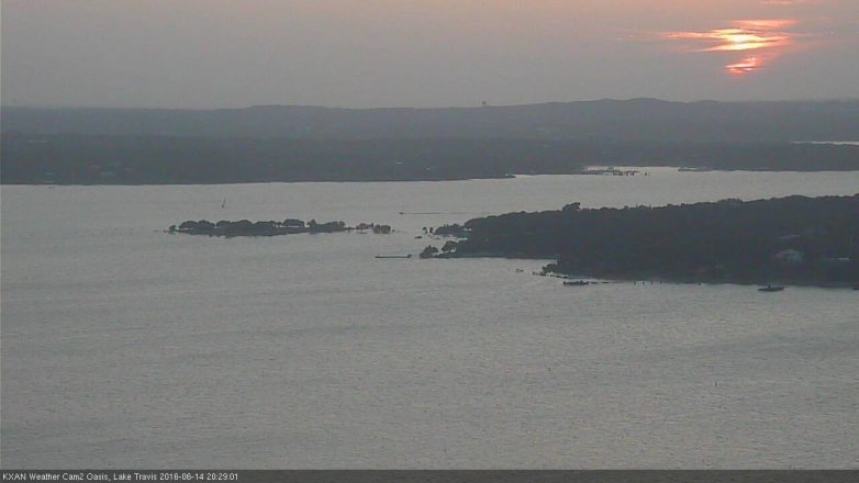Lake Travis webcam, June 14, 2016 7:35 PM CT