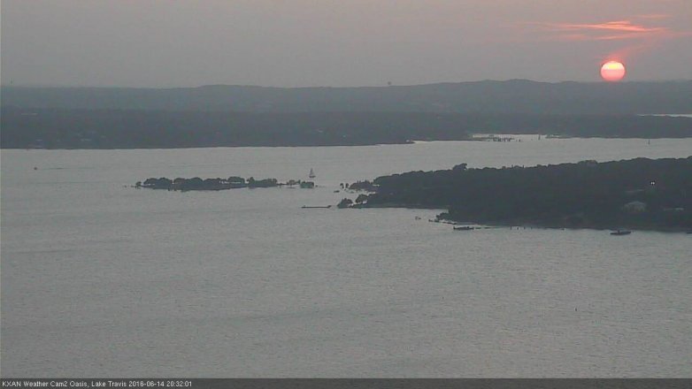 Lake Travis webcam, June 14, 2016 7:45 PM CT