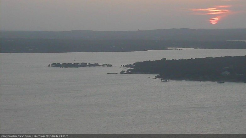 Lake Travis webcam, June 14, 2016 7:55 PM CT