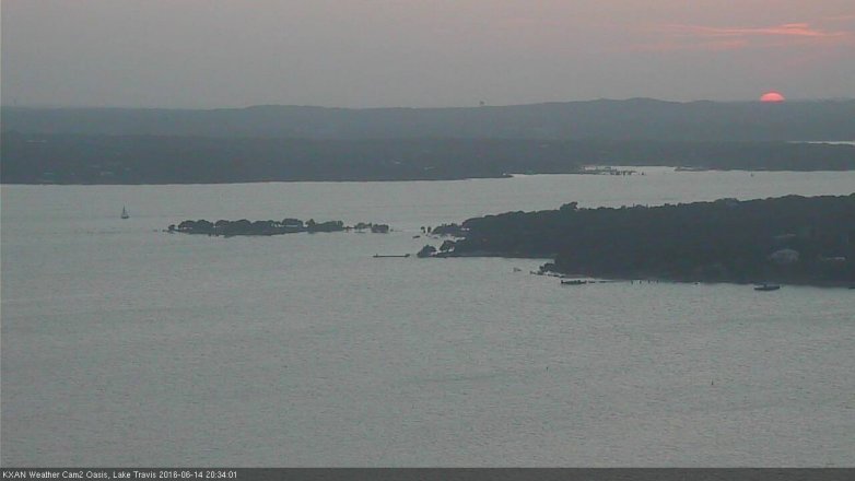 Lake Travis webcam, June 14, 2016 8:00 PM CT