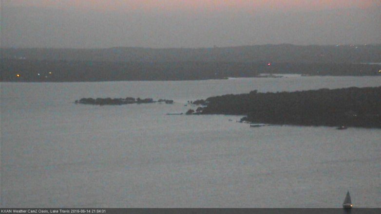 Lake Travis webcam, June 14, 2016 8:10 PM CT