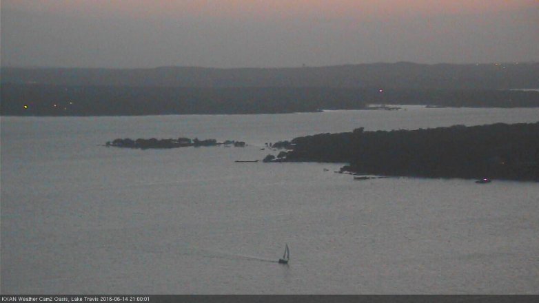Lake Travis webcam, June 14, 2016 8:15 PM CT