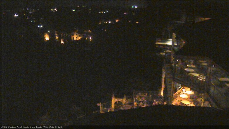 Lake Travis webcam, June 14, 2016 9:20 PM CT