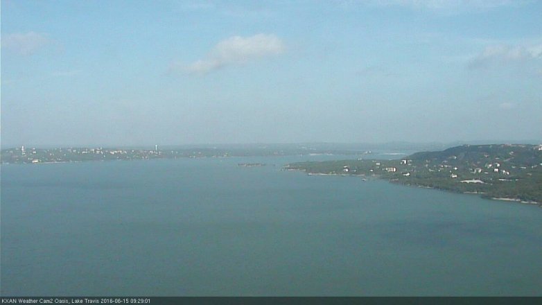 Lake Travis webcam, June 15, 2016 9:00 AM CT