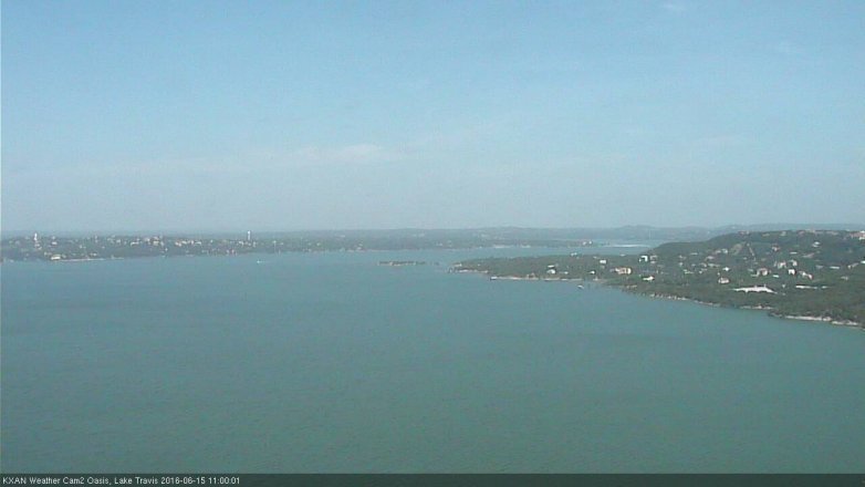 Lake Travis webcam, June 15, 2016 10:15 AM CT